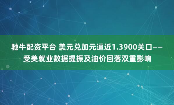 驰牛配资平台 美元兑加元逼近1.3900关口——受美就业数据提振及油价回落双重影响