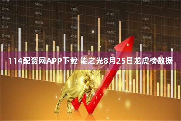 114配资网APP下载 能之光8月25日龙虎榜数据